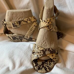 Jimmy Choo 'Connor' snakeskin wedge sandals